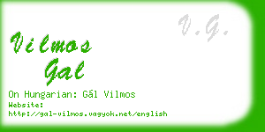 vilmos gal business card